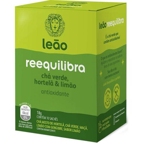 Chá Funcional reequilibra 20g 6884 Leão CX 10 UN