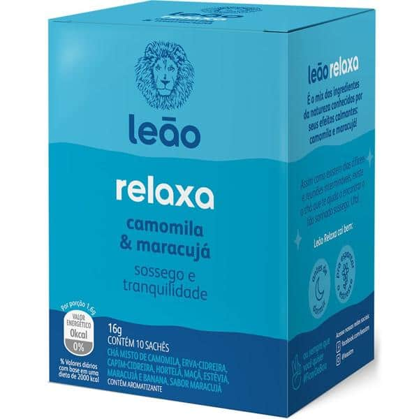 Chá Funcional relaxa 20g 6887 Leão CX 10 UN