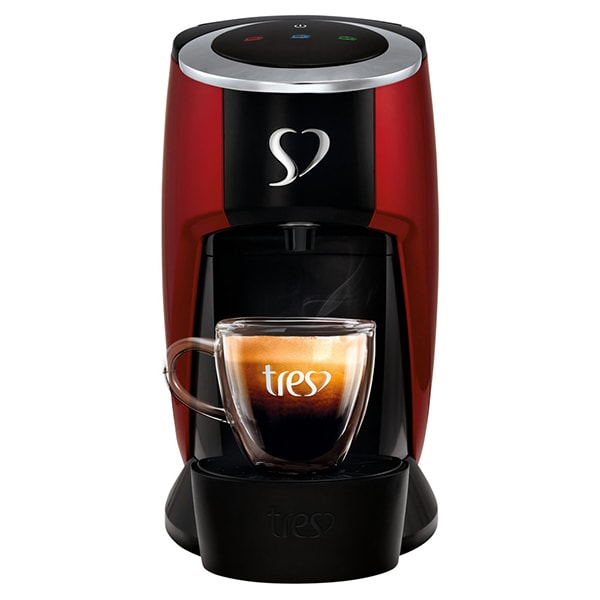 Cafeteira Touch para Espresso e Multibebidas, 127v, Vermelha, 20038997, Três Corações - CX 1 UN