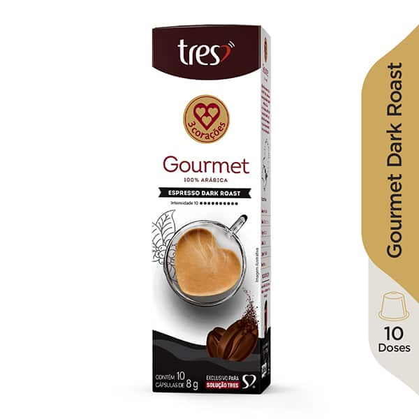 Cápsula de café expresso gourmet, Compatível com Cafeteira Tres, Tres corações - CX 1 UN