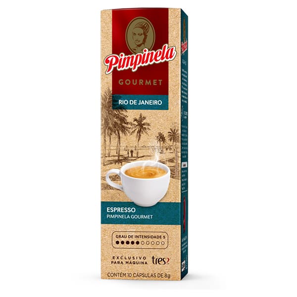 Cápsula de café expresso Pimpinela, Compatível com Cafeteira Tres, Tres corações - CX 1 UN