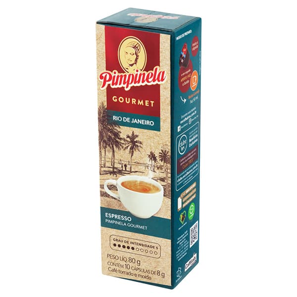 Cápsula de café expresso Pimpinela, Compatível com Cafeteira Tres, Tres corações - CX 10 UN