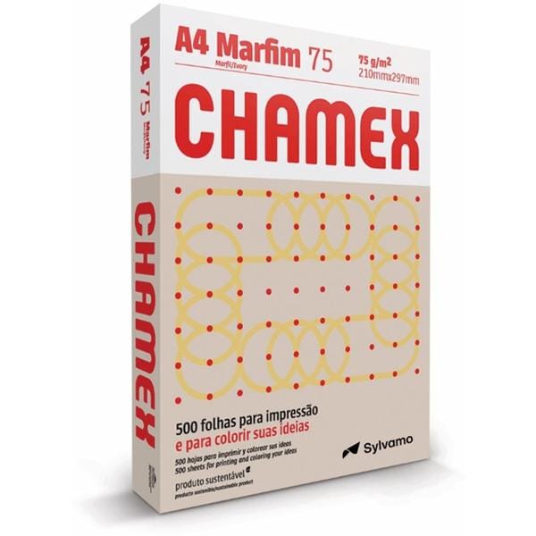 Papel sulfite Marfim A4 75g 210mmx297mm Chamex PT 500 FL