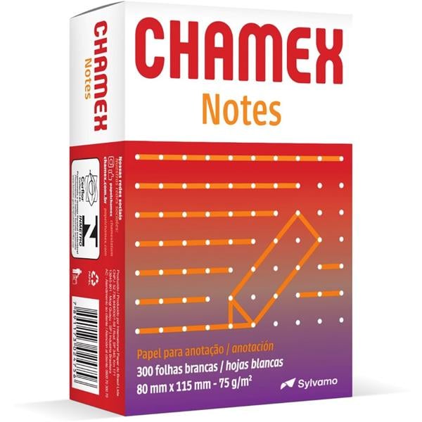 Bloco anotação s/pauta Notes 75g 80mmx115mm Chamex BL 300 FL