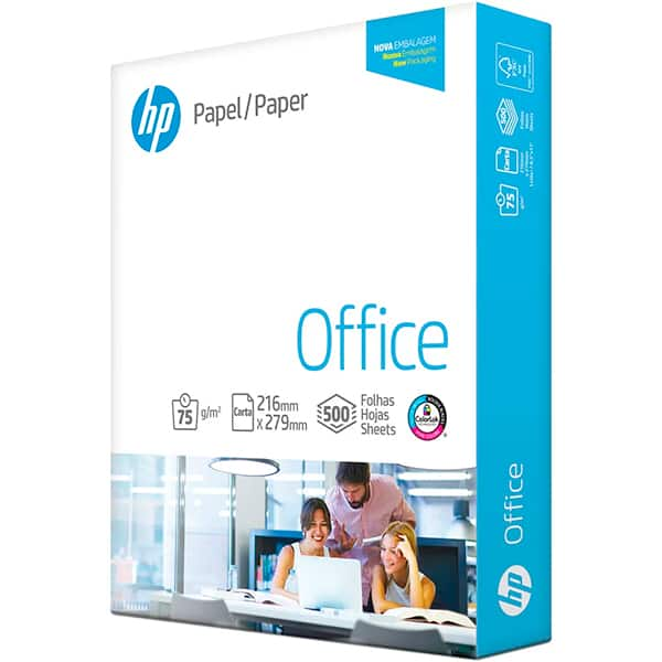 Papel sulfite Office Carta, 75g, 216mmx279mm, Hp - PT 500 FL