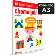 Papel Sulfite Chamequinho Para Projetos Criativos Branco A3, 120g, 297x420mm, 50 Folhas - PT 50 FL