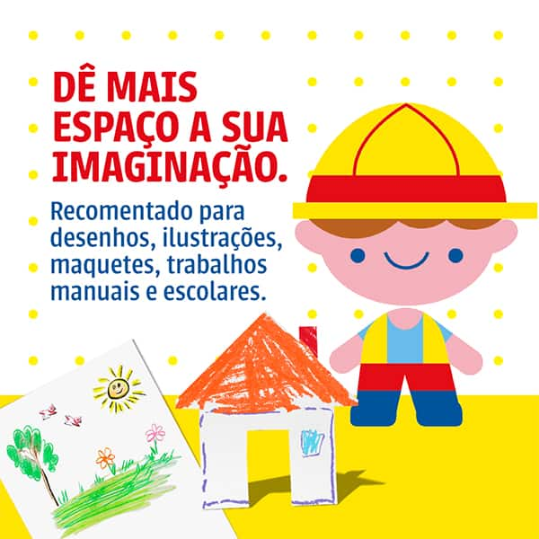 Papel Sulfite Chamequinho Para Projetos Criativos Branco A3, 120g, 297x420mm, 50 Folhas - PT 50 UN