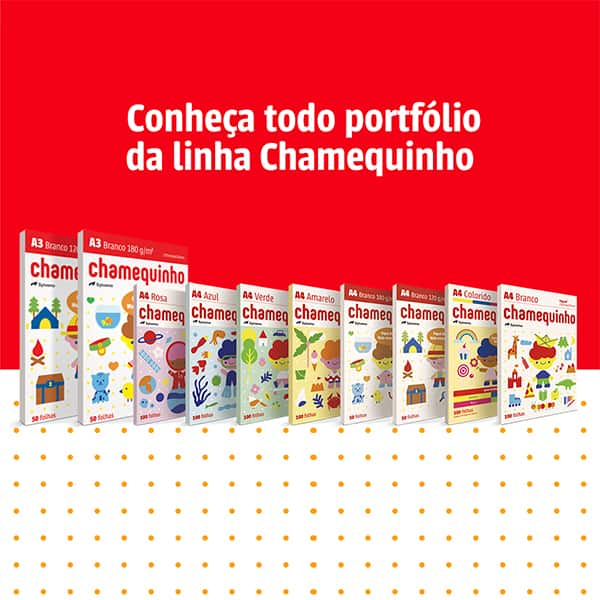 Papel Sulfite Chamequinho Para Projetos Criativos Branco A3, 120g, 297x420mm, 50 Folhas - PT 50 UN