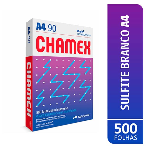 Papel Sulfite Chamex A4 90g, Maior Espessura, 210x297mm, 500 Folhas - PT 500 FL