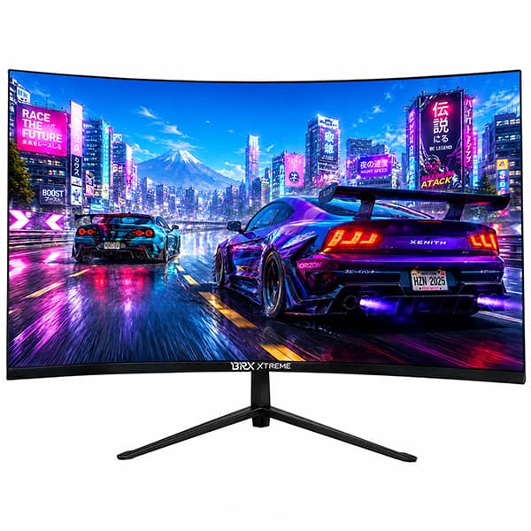Monitor Gamer LED Curvo, Full HD, Tela de 24", Taxa de Atualização 100Hz, Tempo de resposta 5ms, RGB, Conexões HDMI e Displayport, Preto, MGLED24BRX, Brx - CX 1 UN Monitor Gamer LED Curvo, Full HD, Tela de 24", Taxa de Atualização 100Hz, Tempo de resposta 5ms, RGB, Conexões HDMI e Displayport, Preto, MGLED24BRX, Brx - CX 1 UN