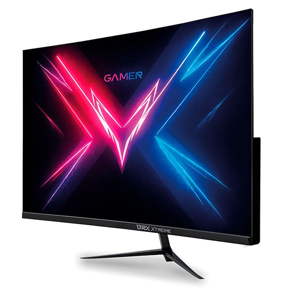 Monitor Gamer LED Curvo, Full HD, Tela de 24", Taxa de Atualização 100Hz, Tempo de resposta 5ms, RGB, Conexões HDMI e Displayport, Preto, MGLED24BRX, Brx - CX 1 UN Monitor Gamer LED Curvo, Full HD, Tela de 24", Taxa de Atualização 100Hz, Tempo de resposta 5ms, RGB, Conexões HDMI e Displayport, Preto, MGLED24BRX, Brx - CX 1 UN