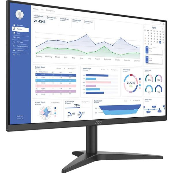 Monitor 24", LED, Widescreen, 75HZ Adaptive-Sync, HDMI, 24B1XHM, AOC - CX 1 UN