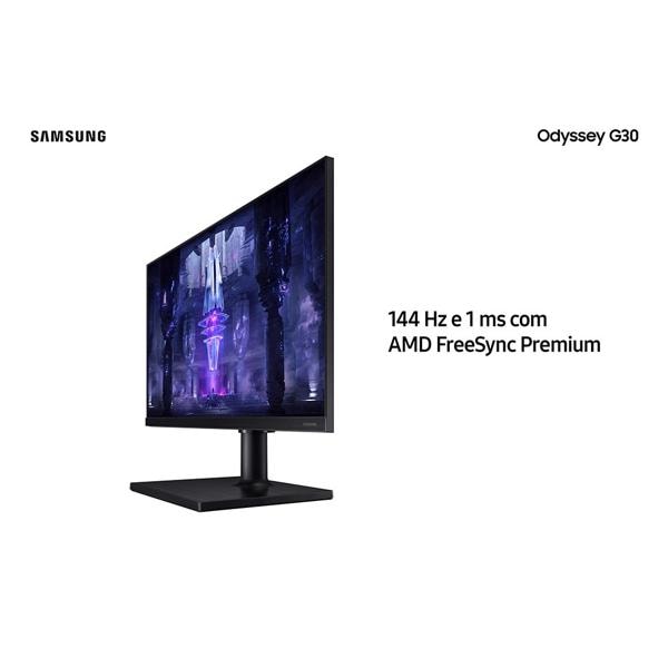 Monitor Gamer LED, Wide Odyssey, Tela de 24", Tempo de resposta 1ms, Taxa de atualização de 144Hz, Preto, LS24BG300, Samsung - CX 1 UN