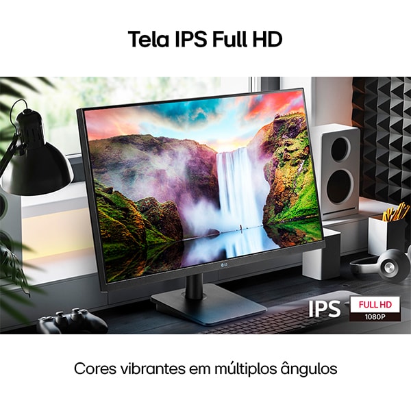 Monitor Gamer LED, Tela de 27", Tempo de resposta 5ms, Taxa de atualização de 75Hz, HDMI, Full HD, 27MP400-B, LG - CX 1 UN