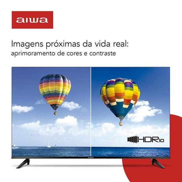 Smart TV 32 polegadas, Tela HD, Android TV, Borda infinita, Bluetooth, Wi-Fi, HDMI, Bivolt, 8832-01, Aiwa - CX 1 UN