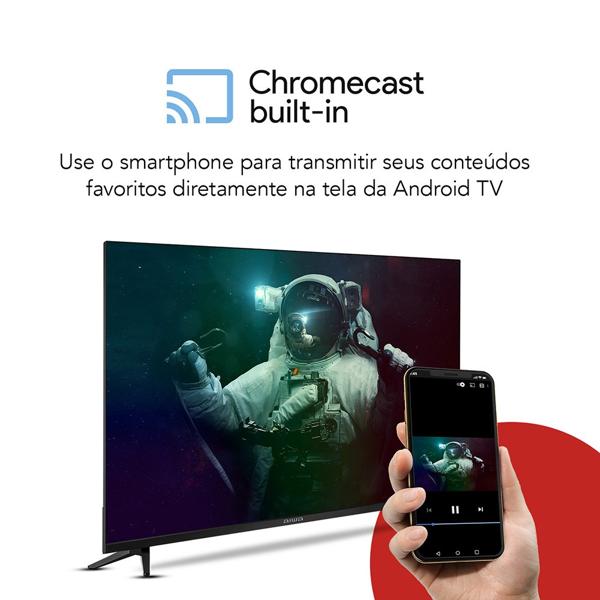 Smart TV 32 polegadas, Tela HD, Android TV, Borda infinita, Bluetooth, Wi-Fi, HDMI, Bivolt, 8832-01, Aiwa - CX 1 UN