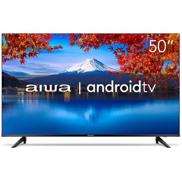 Smart TV 50 polegadas, 4K Ultra HD, Android TV, Borda infinita, Bluetooth, Wi-Fi, HDMI, Bivolt, 5026-01, Aiwa CX 1 UN