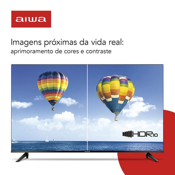 Smart TV 50 polegadas, 4K Ultra HD, Android TV, Borda infinita, Bluetooth, Wi-Fi, HDMI, Bivolt, 5026-01, Aiwa CX 1 UN