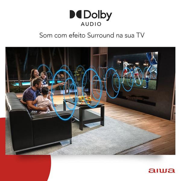 Smart TV 50 polegadas, 4K Ultra HD, Android TV, Borda infinita, Bluetooth, Wi-Fi, HDMI, Bivolt, 5026-01, Aiwa CX 1 UN