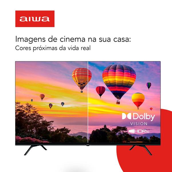 Smart TV 55 polegadas, 4K Ultra HD, Android TV, Borda infinita, Bluetooth, Wi-Fi, HDMI, Bivolt, 5504-01, Aiwa CX 1 UN