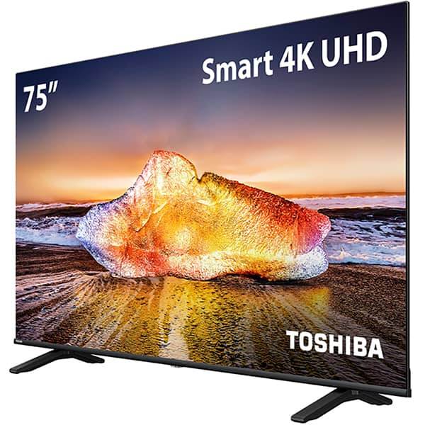 Smart TV 75 polegadas, 4K DLED, HDMI, Wi-Fi, Bluetooth, Bivolt, com Comando de Voz, TB025M, Toshiba - CX 1 UN