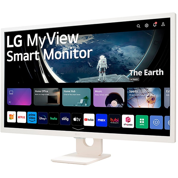 Monitor My View Smart com Tela LED FULL HD IPS de 32" Widescreen, Controle Remoto, Tempo de Resposta de 8ms, Taxa de Atualização de 60Hz, HDMI, 32SR50F-W - LG - CX 1 UN