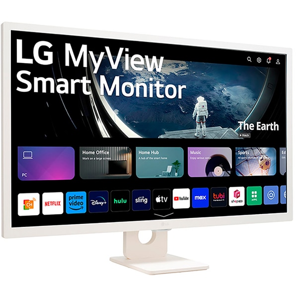 Monitor My View Smart com Tela LED FULL HD IPS de 32" Widescreen, Controle Remoto, Tempo de Resposta de 8ms, Taxa de Atualização de 60Hz, HDMI, 32SR50F-W - LG - CX 1 UN