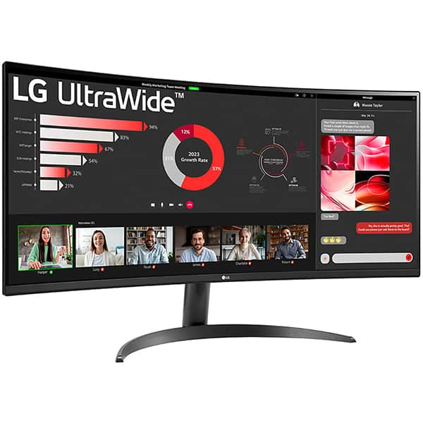 Monitor LED Curvo, Tela de 34", Ultrawide, Tempo de resposta 5ms,Taxa de atualização de 100Hz, HDMI, WQHD, 34WR50QC-B, LG - CX 1 UN