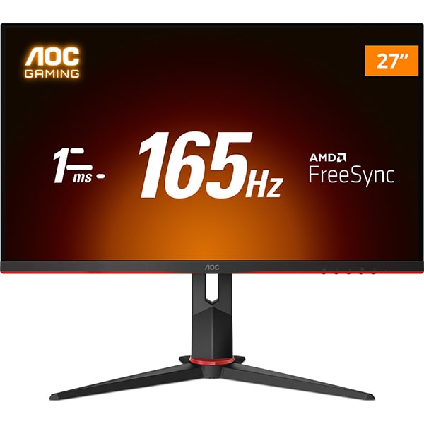 Monitor Gamer LED Hero, Tela de 27", Widescreen, 1ms, 165hz, HMDMI, VGA, DisplayPort, 27G2S/BK, AOC - CX 1 UN