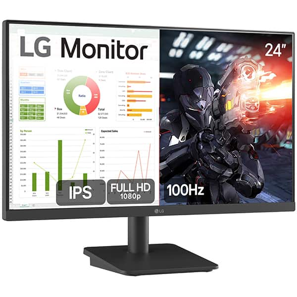 Monitor Gamer LG 24", Tela LED IPS Full HD, Taxa de atualização de 100Hz, Tempo de Resposta de 5ms, HDMI, 24MS500-B, LG - CX 1 UN