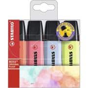 Pincel Marca texto 4 cores pastel sortidas Boss, 70/4-3 76.4701, Stabilo - BT 1 UN Pincel Marca texto 4 cores pastel sortidas Boss, 70/4-3 76.4701, Stabilo - BT 1 UN