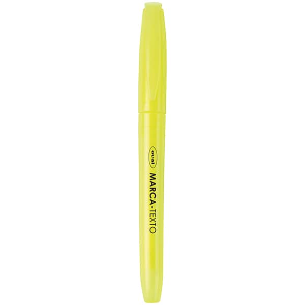 Marca Texto Com Ponta Chanfrada, Leve 12 Pague 9, Amarelo, Oval - CX 12 UN