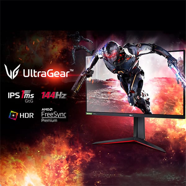Monitor Gamer LG UltraGear 24", Tela LED IPS Full HD com Taxa de atualização de 144Hz, Tempo de Resposta de 1ms, Conexões HDMI e DisplayPort - 24GN60R-B - CX 1 UN