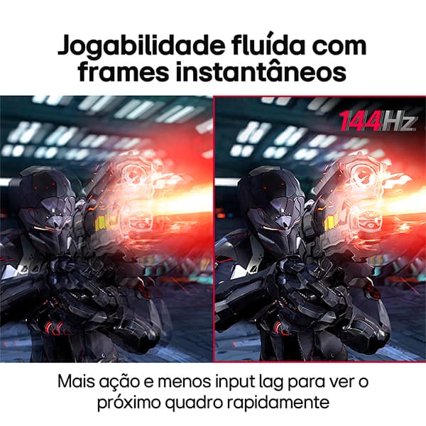 Monitor Gamer LG UltraGear 24", Tela LED IPS Full HD com Taxa de atualização de 144Hz, Tempo de Resposta de 1ms, Conexões HDMI e DisplayPort - 24GN60R-B - CX 1 UN