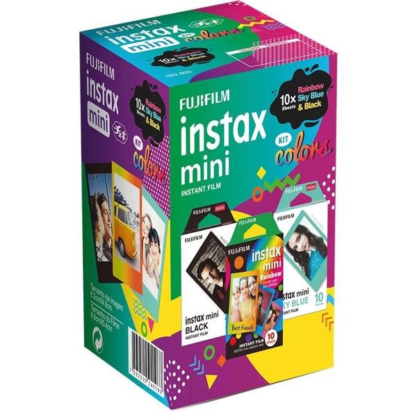 Filme Instax mini c/30 kit colors Fuji Film PT 1 UN