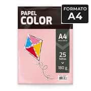 Papel 180g 210x297 color rosa metálico 81968 Spiral PT 25 FL