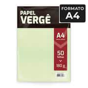 Papel 180g 210x297 vergê verde claro 80046 Spiral PT 50 FL