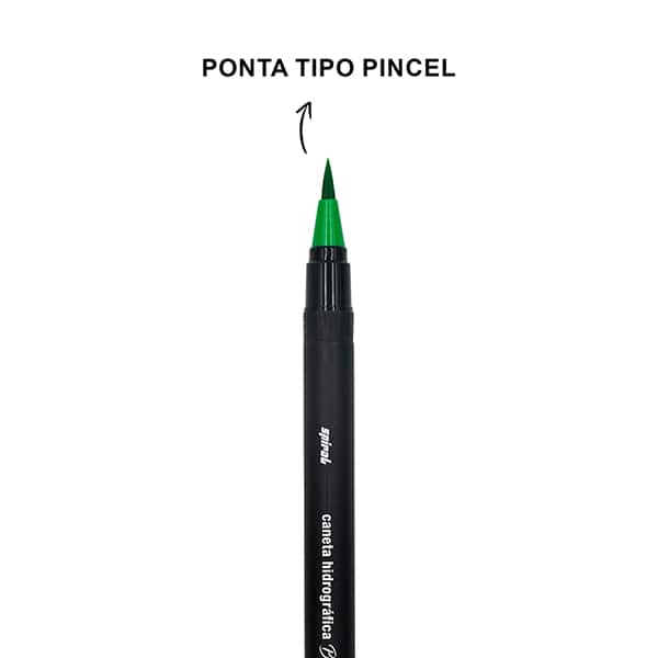 Caneta hidrográfica Brush Pen Ultra Soft, 10 cores + Caneta Blender, Spiral - BT 11 UN