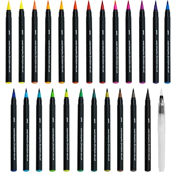 Caneta hidrográfica Brush Pen Soft, 24 cores, Spiral - BT 1 UN