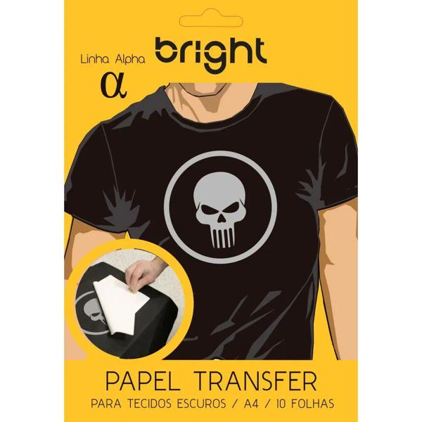 Papel transfer ink-jet p/tecidos escuros (A4) 0020 Bright PT 10 FL