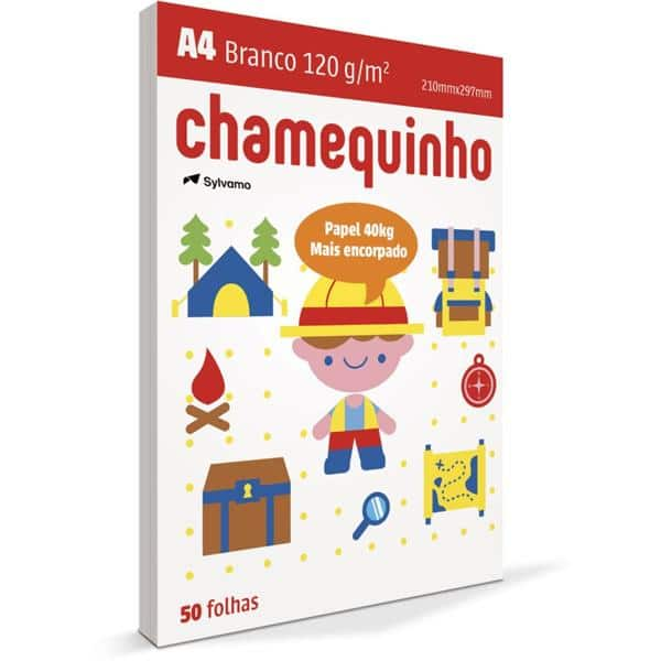 Papel Sulfite Branco A4 120g 210mmx297mm Chamequinho PT 50 FL