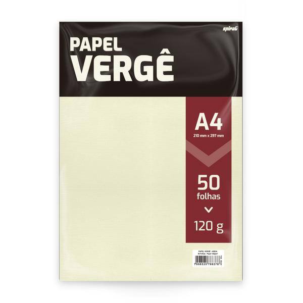 Papel 120g 210x297 vergê areia Spiral PT 50 FL Papel 120g 210x297 vergê areia Spiral PT 50 FL