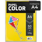 Papel 120g 210x297 A4, color amarelo, Spiral - PT 50 FL