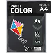 Papel 120g 210x297 A4 color preto, Spiral - PT 50 FL