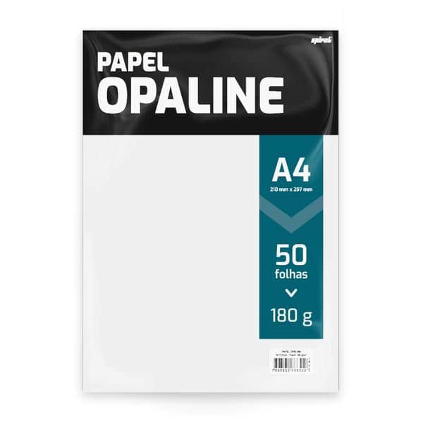 Papel 180g 210x297 opaline branco Spiral PT 50 FL