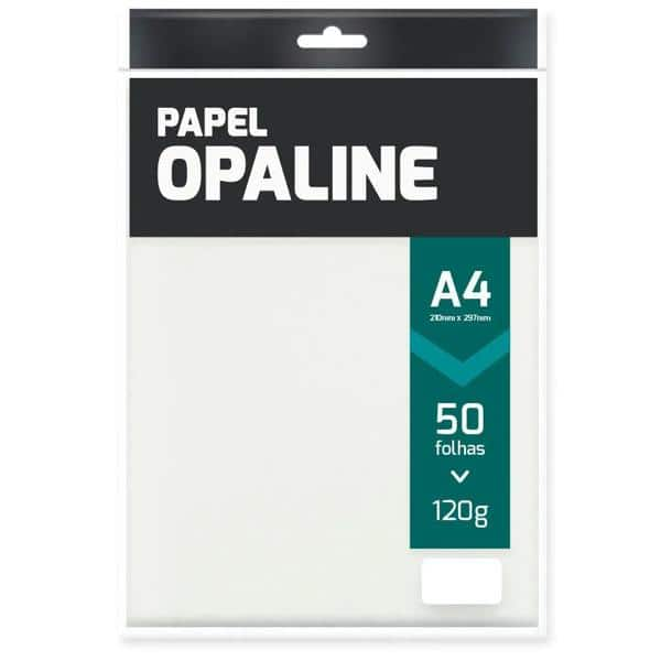 Papel 120g 210x297 A4 opaline branco Spiral - PT 50 FL