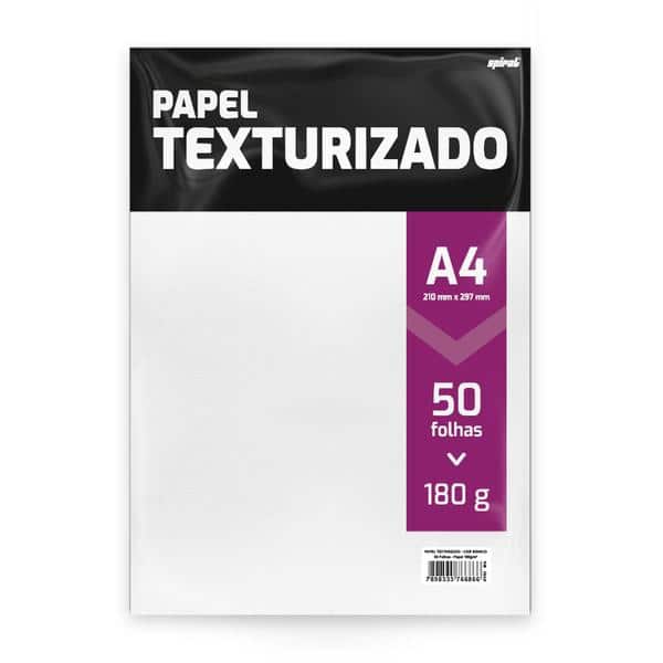 Papel 180g 210x297 A4, cuir branco, Spiral - PT 50 FL