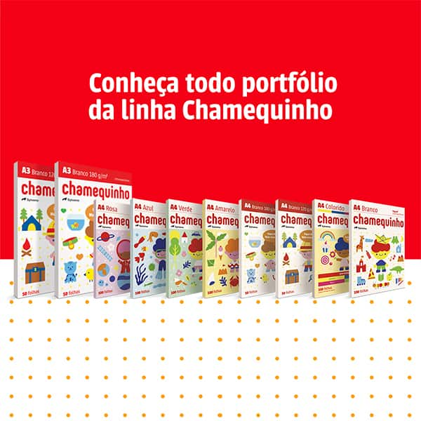 Papel Sulfite Alta Qualidade Chamequinho Branco A4, 180g, 210x297mm, 50 Folhas - PT 50 FL