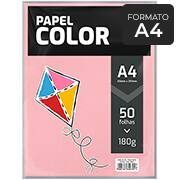Papel 180g 210mm x 297mm A4, Color, Rosa pastel, Spiral - PT 50 UN