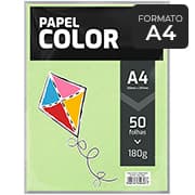 Papel 180g A4 210x297 Color, Verde Pastel, Spiral - PT 50 UN